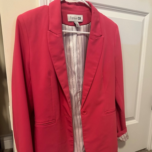 Women's Pink Forever 21 Blazer - Picture 1 of 5